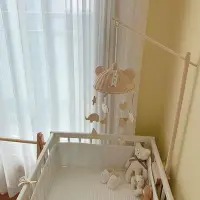 在飛比找Yahoo!奇摩拍賣優惠-益智安撫手工藤編木制兒童房布置裝飾嬰兒床鈴寶寶音樂床鈴