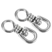Fishing Swivel, 5 Pack 165lb Stainless Steel Hook Lure Connector, Silver