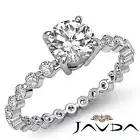 1.7ctw Round Cut Diamond Engagement Eternity Style Ring GIA F VS2 14k White Gold