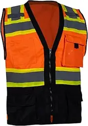 [VENDACE] Safety Vest Hi Vis Reflective Vest for Men with Pockets ANSI Class 2 High Visibility Construction Work Vest