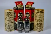 1956 RCA USA 12AU7 ECC82 BLACK-PLATE "D-GETTER" MUSEUM CERTIFIED HOLY-GRAIL PAIR