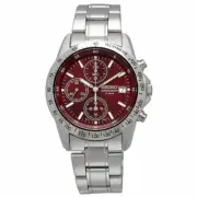 Seiko Selection SBTQ045 Red Dial Men's Quartz Chronograph Watch Aussie Seller