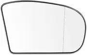 X AUTOHAUX Mirror Glass Heated with Backing Plate Passenger Right Side Rear View Mirror Glass for Mercedes-Benz E500 E320 E55 for AMG 2003-2006