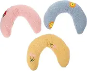 Sosoport Dog Anxiety Relief Pillow Cat Pillow U-Shape Neck Support Soft Plush Cat Bed for Calming Effects