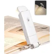USB Rechargeable Book Reading Light, Adjustable Brightness LED Clip-on Light for Bed Reading, Warm White Light, Perfect for Kids and Bookworms, Car Use