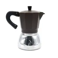 在飛比找Yahoo!奇摩拍賣優惠-嗨購1-不銹鋼摩卡壺美式經典鋁制咖啡壺八角壺濃縮意式咖啡機手