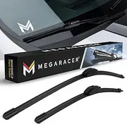 Premium Front Windshield Wiper Blade 26 + 16 Inch OEM Replacement Automotive Auto Limpiaparabrisas de Carro Car - Driver Passenger Side - J/U Hook Beam Type (Set of 2)