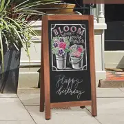 Folding A-Frame Blackboard Double Sided Chalkboard Menu Board Drawing Art Craft
