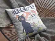 Sailor Moon Square Pillowcase - Artemis - Luna - Diana - kawaii cat pastel