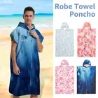 Changing Robe Soft Microfiber Towel Poncho Robe with Hood and Zipper Quick gunGu