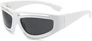 [JRLLFD] Men Hollow Sunglasses Retro Cat Eye Outdoor Sports Driving Mirror Goggles Women Shades UV400 Sun Glasses