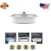 Oven-to-Table French White Nonstick Roaster: 5.7 QT with Easy Cleanup Features