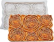 SAKOLLA Carnation Cake Fondant Mold, Flower Silicone Embossing Mat for Sugarcraft, Cake Decoration, Gumpaste Icing