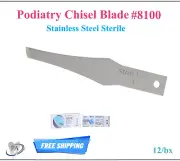 GLASSVAN Podiatry Chisel #8100 Blade Nail Care Blades Podiatrist Tool 12/Bx Myco