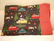 Handmade Standard Size Pillowcase Set:Winter Camping