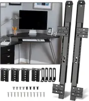 14" Keyboard Slide Heavy Duty Ball Bearing Slides Computer Tray Under Desk
