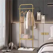 Fin Gold Metal Corner Coat Rack Entryway Garment Rack Hall Tree With Sturdy Shelves