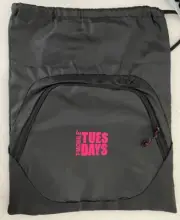 New T-Mobile Tuesdays Black Drawstring Backpack With Zipper