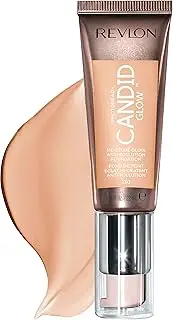 [Revlon] PhotoReady Candid Glow Moisture Glow Anti-Pollution Foundation with Vitamin E and Prickly Pear Oil, Anti-Blue Light Ingredients, without Parabens, Pthalates, and Fragrances, Ivory, 0.75 oz