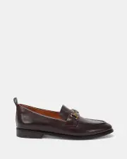 Shelly Shen Vanda/Dk Brown Leather Flats 40