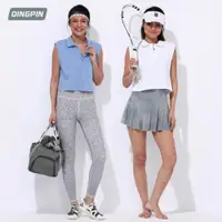 在飛比找ETMall東森購物網優惠-女無袖背心外搭短款網球服POLO衫