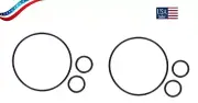 (2 pack) O-Ring Kit For Pentair Jandy PacFab 2 & 3 Way Valve Shaft - Cover