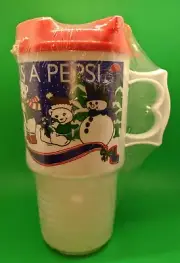 Vintage Pepsi "Nothing Else Is A Pepsi" AutoMug New Never Used Snowmen Christmas