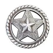 HILASON Set of 4 Western Nickle Plated Round Conchos Hilason | Western Concho