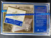 VTG Court of Versailles Cannon Twin Flat Top Sheet Luxury Percale Lace VICOMTE