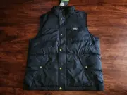 L.L. BEAN MEN'S MOUNTAIN CLASSIC DOWN PUFFER VEST BLACK SIZE LARGE REGULAR...