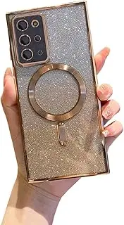 Doowear Galaxy S20 Ultra Case Magnetic Glitter [Compatible with Magsafe] Anti-Scratch Shockproof Luxury Plated Clear Full Camera Protection Phone Cover Case for Samsung Galaxy S20 Ultra 6.9"-Gold