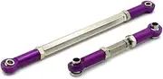 tieedhfu 2pcs Aluminum Alloy Steering Link Rod for MN82 LC79 MN78 1/12 Crawler Stronger RC Car Accessories Replacement Parts, Purple