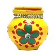 ASHIRWAD Mitti Kalash Soil Earthen Clay Terracotta Mud Mati for Puja Marriage...