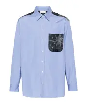 Pierre-Louis Mascia Patterned Shirt Blue