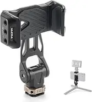 Tilta Rotatable Phone Mounting Bracket, Phone Tripod Adapter with Cold Shoe and 1/4"-20 Threads 360° Rotation Adjustable – Aluminum Black TA-PMB2-B