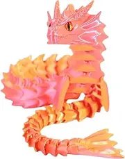 Printed Articulated Dragon | Dragon Fidget Toy, Printed Dragon, Crystal Dragon, Flexible Joints Fidget Toys, Printed Flexible Articulated Dragon for Boys, Girls