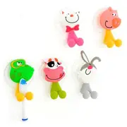 5pcs/10pcs Animal Shape Toothbrush Holders with Suction Mount