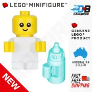 Genuine LEGO® Minifigure - Baby, White Shirt, With Bottle - "Baby announcement"
