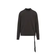 [Rick Owens Drkshdw] Rick Owens Drkshdw-Dark Dust Brown Cotton Crewneck Sweater-Uomo L STAND