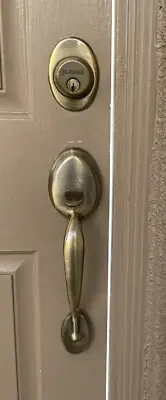 Schlage Plymouth Single Cylinder Handleset and Flair Lever