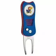 Kansas Jayhawks Switchblade Divot Tool with ball marker, magnetically attached