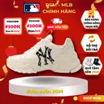 【正品】厚實單色正品MLB白黑鞋NY 2024增高鞋墊6-7CM,非常漂亮,假檢測X3