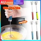 Semi-Auto Egg WhiSW Hand Push Egg Beater Stainless Steel Blender Mixer Whisk
