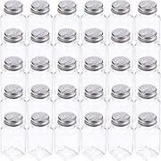 30 Pack Glass Salt and Pepper Shaker Set with Stainless Steel Mushroom Top, 2.7oz Spice bottle for Kitchen, Restaurants and Catering, Classic Design
