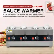 Commercial 4 Bottles Electric Hot Chocolate Sauce Warmer Cheese Jam Melt Maker
