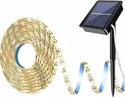 Solar LED Strip Light Flexible Tape Lamp Outdoor Garden Decor Lights 8 Modes (Warm White-5M)