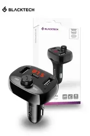 50W Bluetooth Car FM Radio Transmitter Charger MP3 3 Ports Fast Charge Blacktech