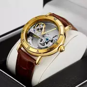 FORSINING Mechanical Automatic Luxury Men's Watch Skeleton Leather Luminous