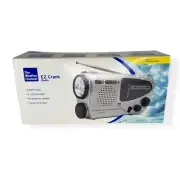 Excalibur H690-WC EZ Crank Portable AM/FM Radio White Flashlight Solar Powered