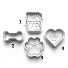 BIGGER Dog biscuit treat Cookie Cutter Embosser Stamp Fondant Set High Quality